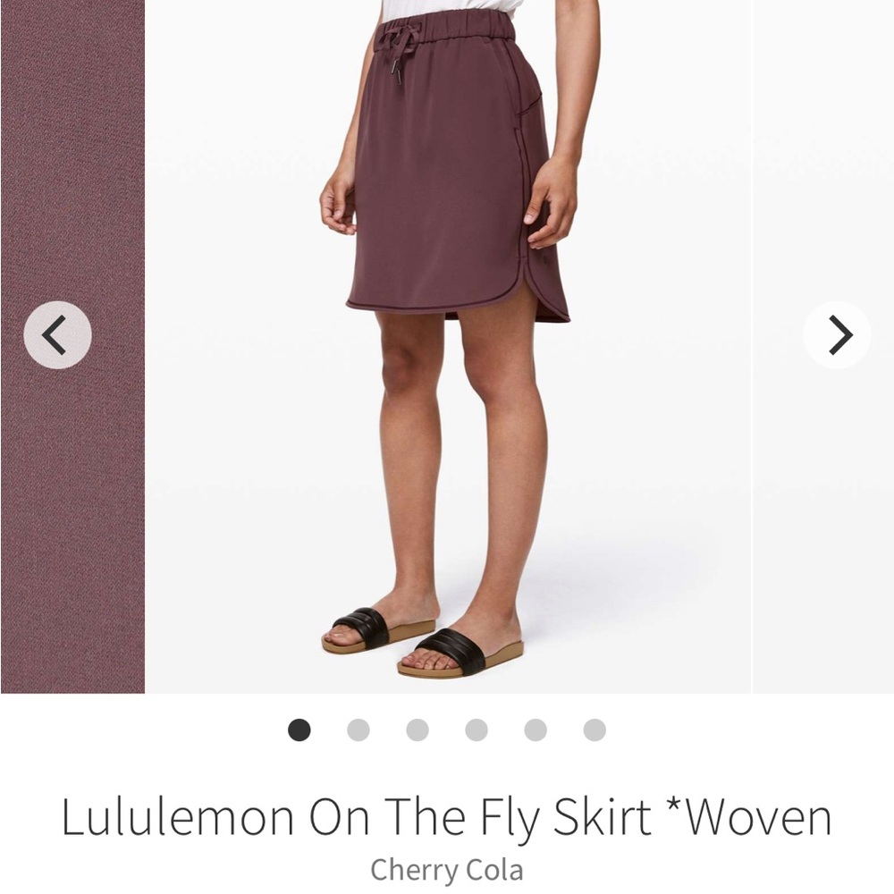 Lululemon Athletica Burgundy Mini Skirt